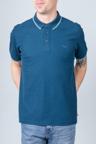 Short-sleeved cotton polo shirt